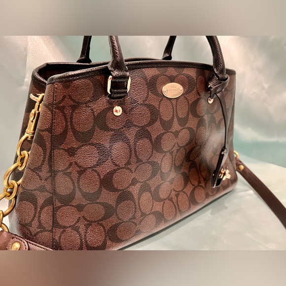 COACH - Signature Brown Leather Satchel limited edition runway Model - Picture 2 of 15